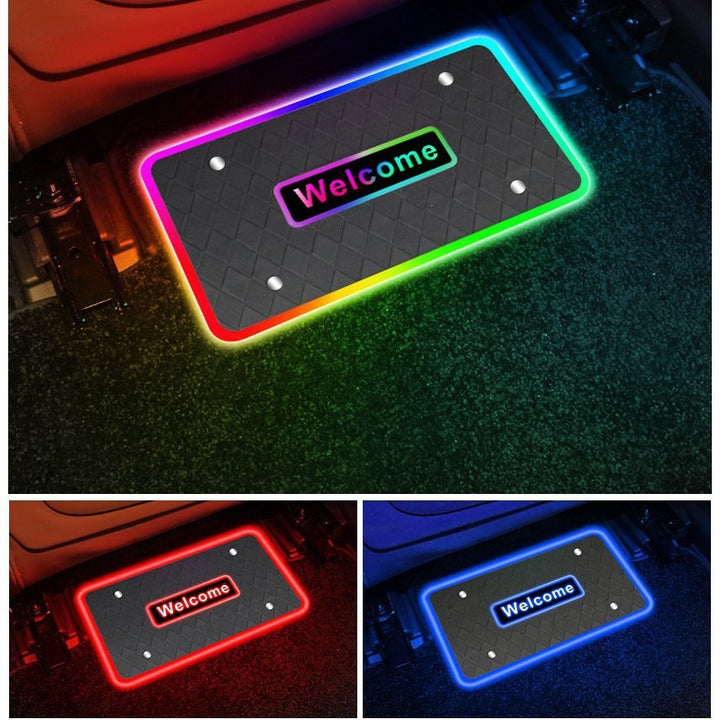 Custom LED Logo & Name Car Footwell Mat
