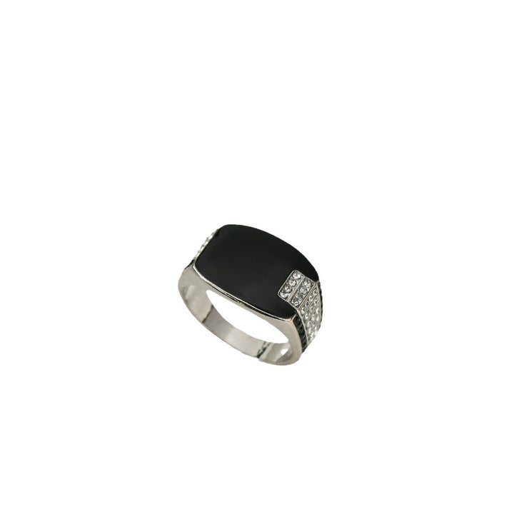 18K Gold Black Onyx Signet Ring | Classic Geometric Men's Ring