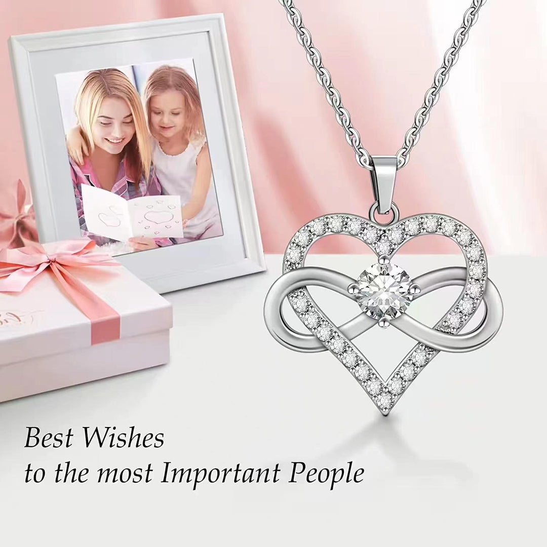 18K Gold Plated Infinity Heart Pendant Necklace | Symbol of Eternal Love