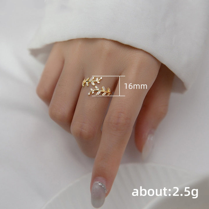 Vine Starburst 18K Gold Diamond Open Ring｜Natural Texture for Finger Elegance（Free shipping on orders of two or more items）