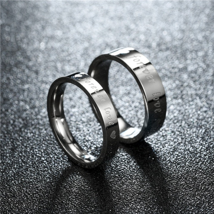 Eternal Whisper Engraved Couple Rings