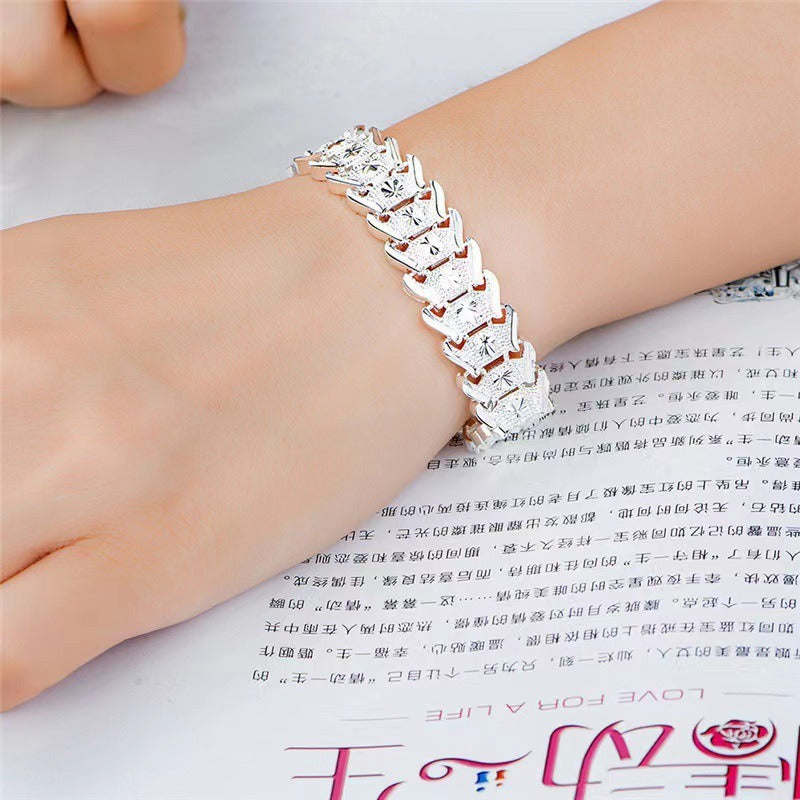 S925 Sterling Silver Paved Diamond Bracelet｜Luxe Texture for Your Wrist