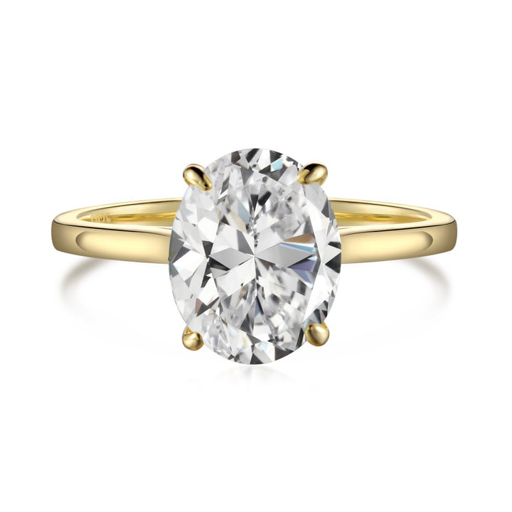 Classic Oval Central Stone Ring