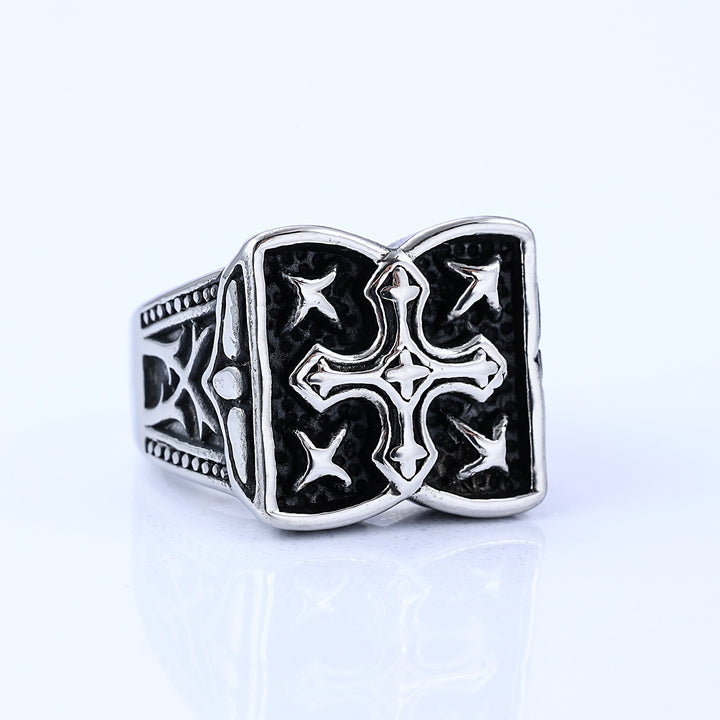 Vintage Cross Pattern Ring