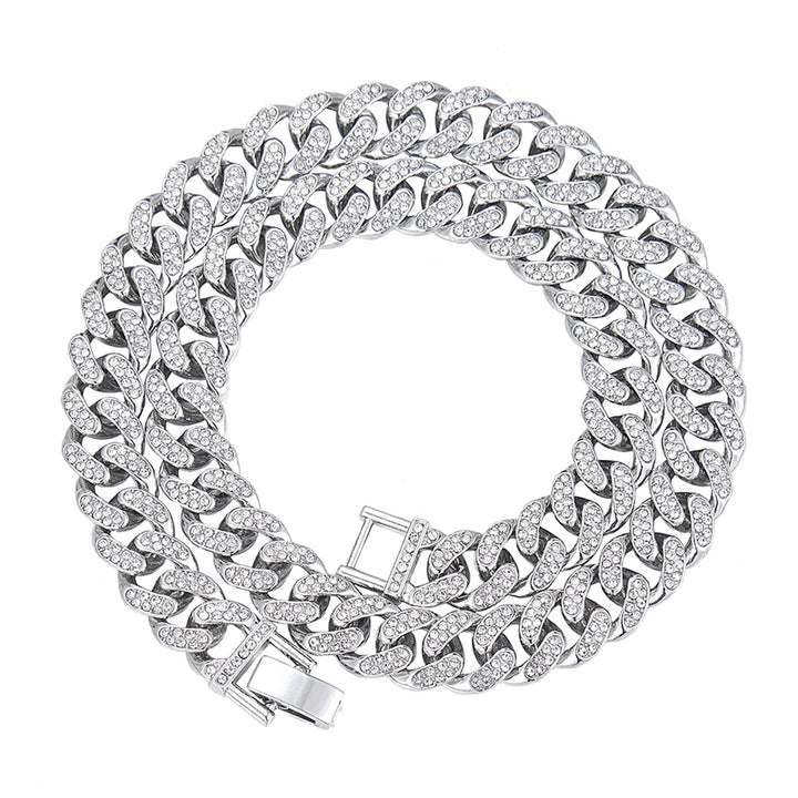Full diamond hip-hop style multi style pendant necklace (can be paired with rich hanging accessories)