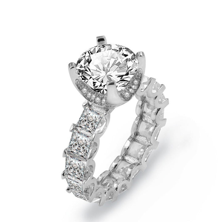 Brilliant Simulated Diamond Stacking Ring