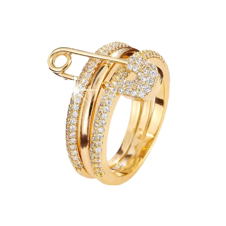 Convertible 3-Piece Stackable Ring Set with Detachable Safety Pin