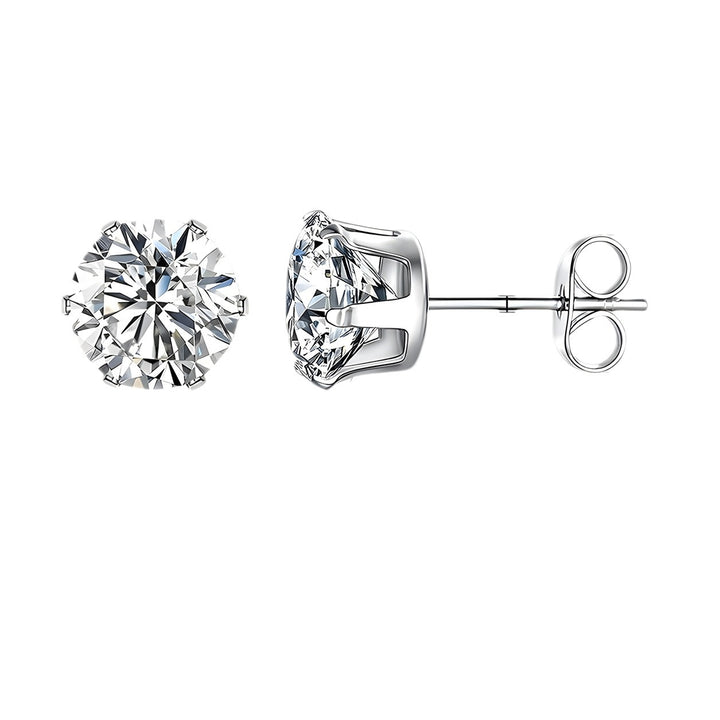 Classic Moissanite Earrings（2PCS）