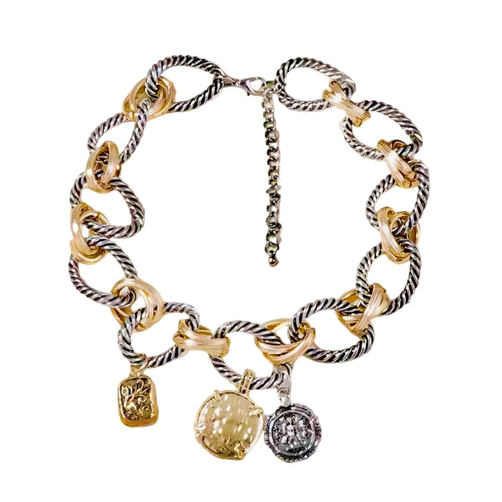 Vintage Gilded Layered Coin Pendant Necklace｜Retro Glamour for Your Neck