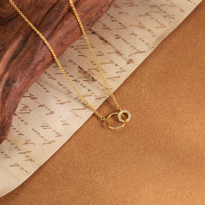 Linked Ring Diamond Necklace