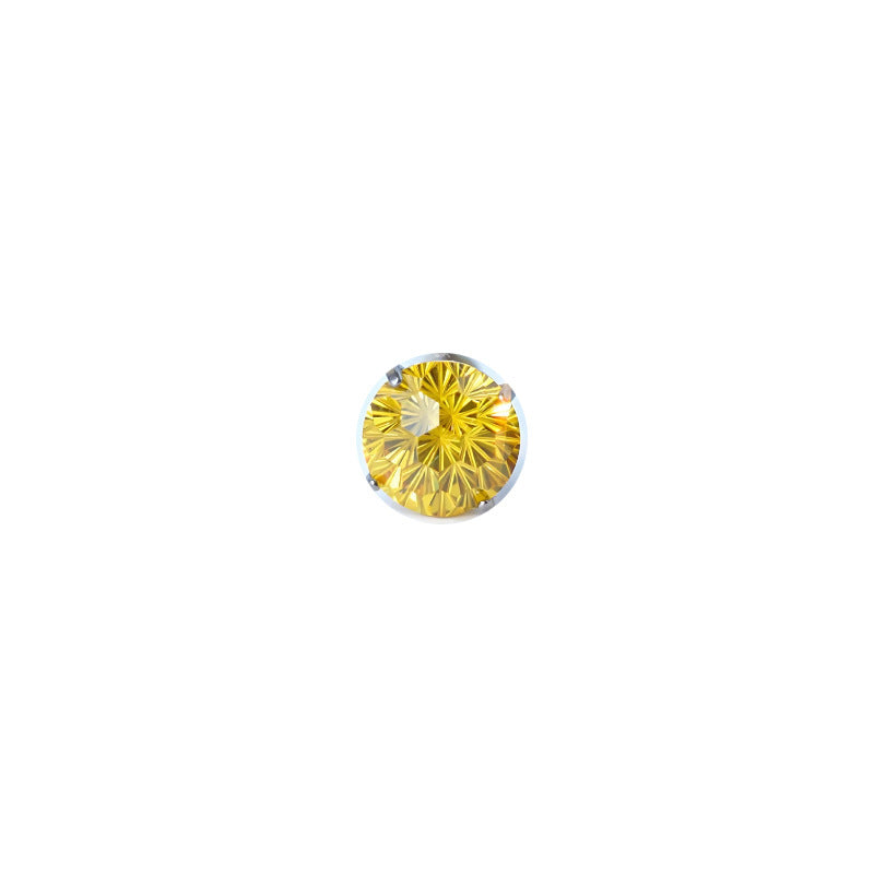 Multi-Color Gemstone Round-Cut Shining Earrings (Multiple Colors Available)