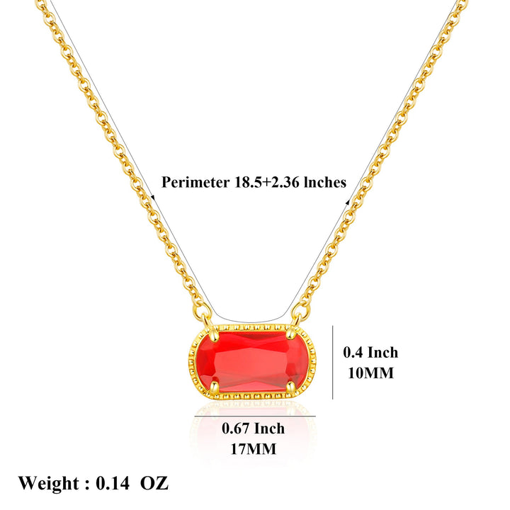 December Birthstone 18K Gold-Plated Necklace - Multi-Color Oval Gemstone Choker