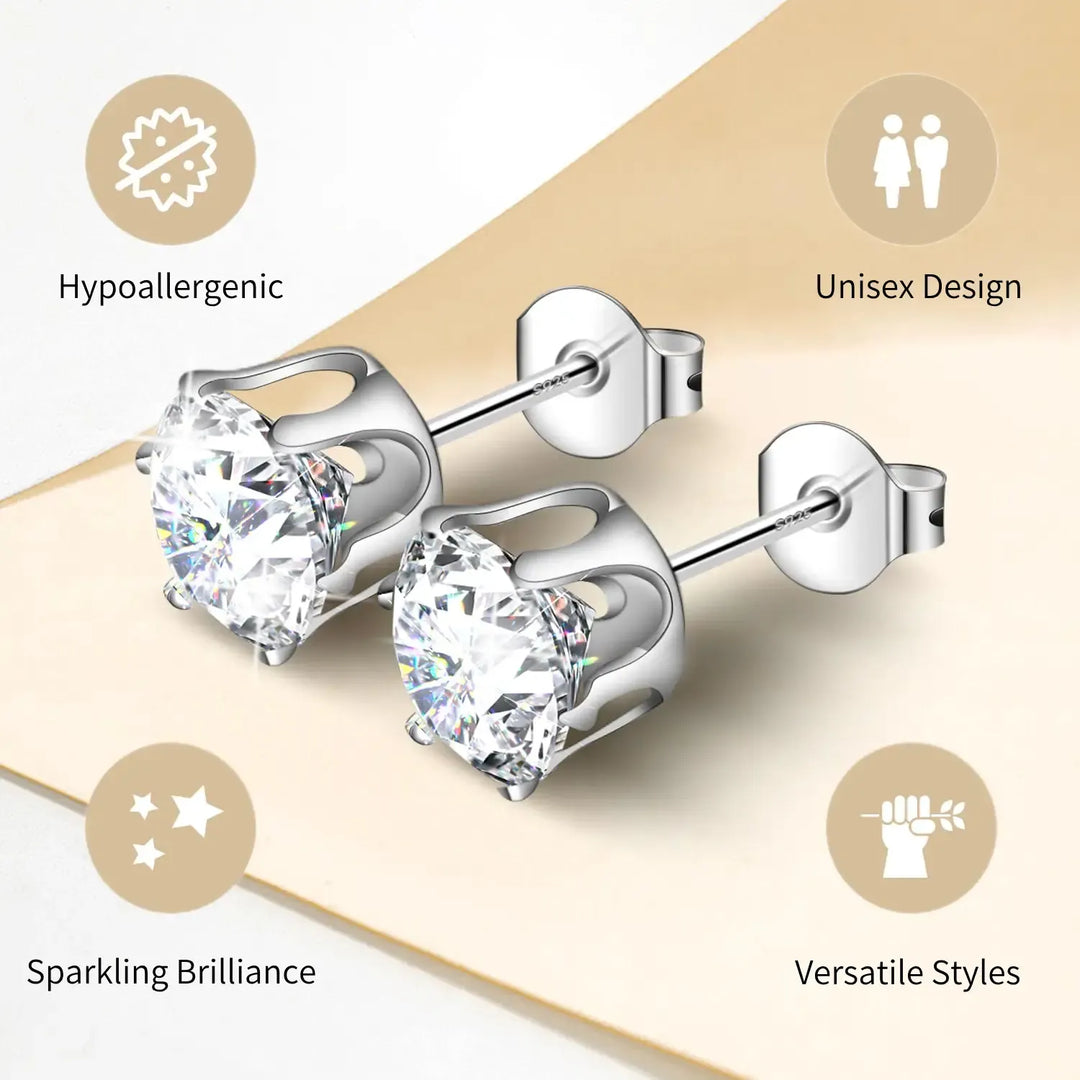 Classic Moissanite Earrings（2PCS）
