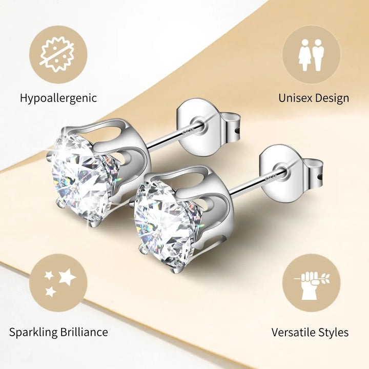 Classic Moissanite Earrings（2PCS）