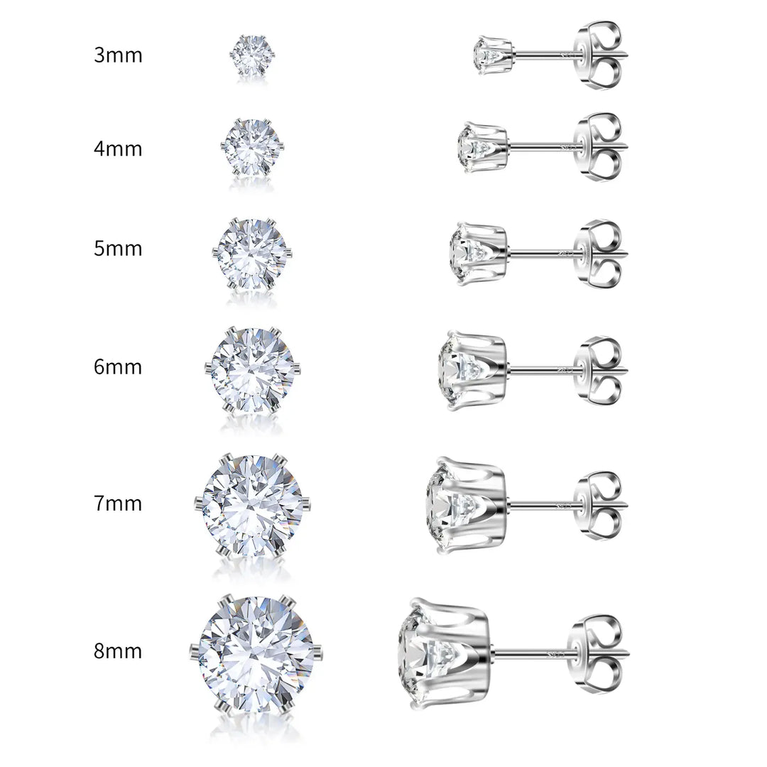 Classic Moissanite Earrings（2PCS）