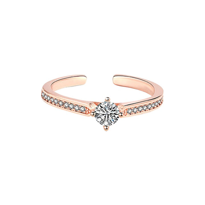 Light Luxury Crown Stackable Open Ring - Multi-Style Women's Diamond Ring