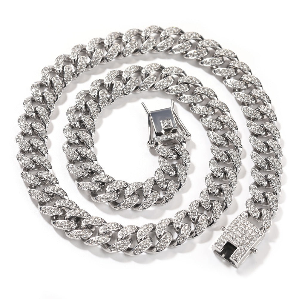 Full Diamond Cuban Chain Necklace