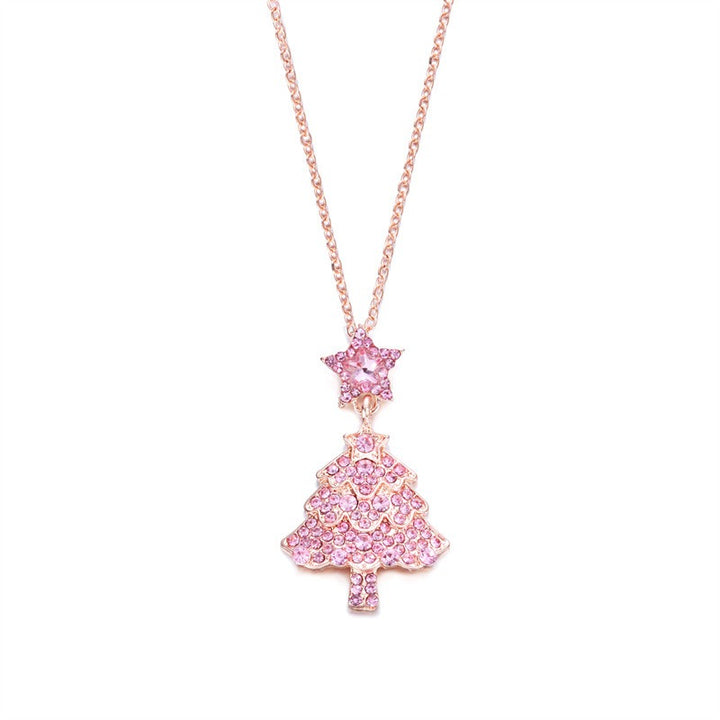 Christmas-Themed Multi-Style Necklaces - Christmas Tree & Snowflake Element Women's Festival Light Luxury Accessory