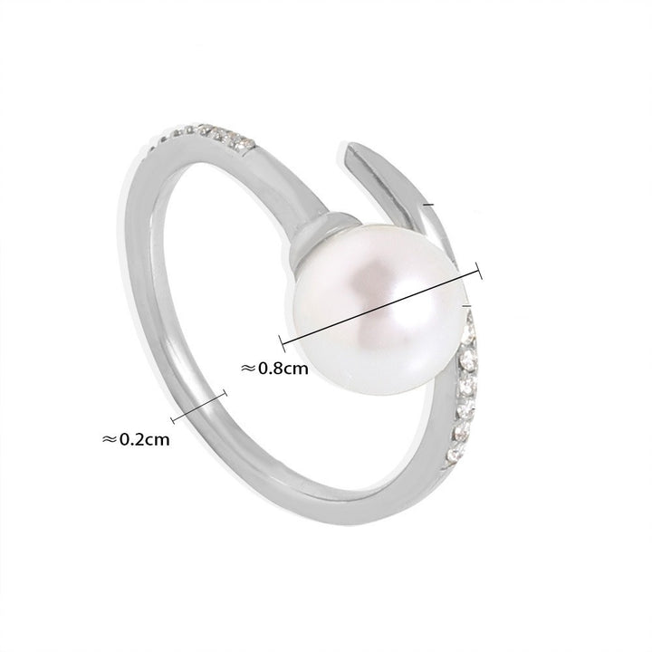 Elegant Pearl Open Ring | Minimalist Gold Design with Timeless Charm