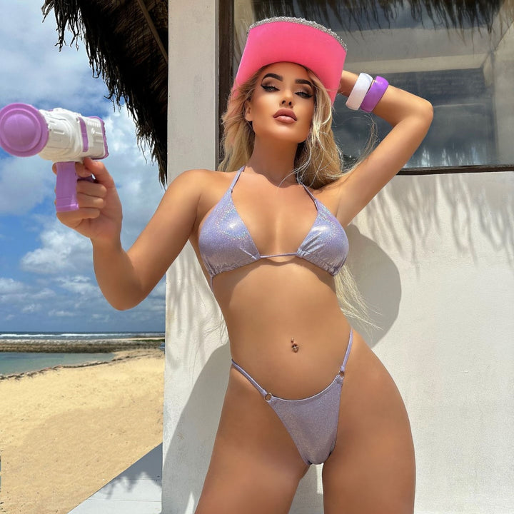 Iridescent Sparkle Micro Bikini Set