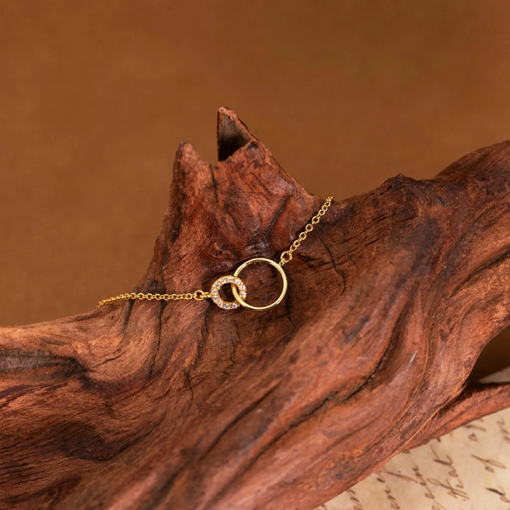 Linked Ring Diamond Necklace