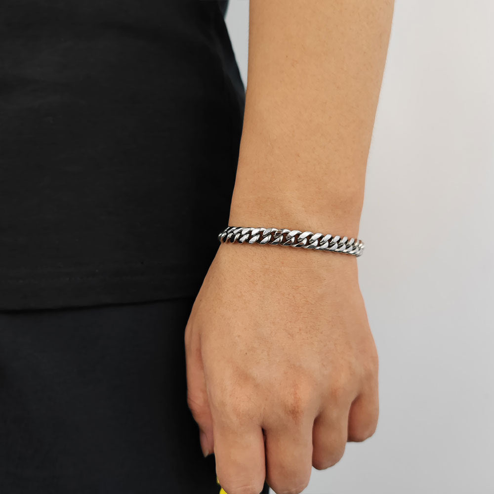 Cuban Link Bracelet (Silver/Gold, Multiple Sizes Available)