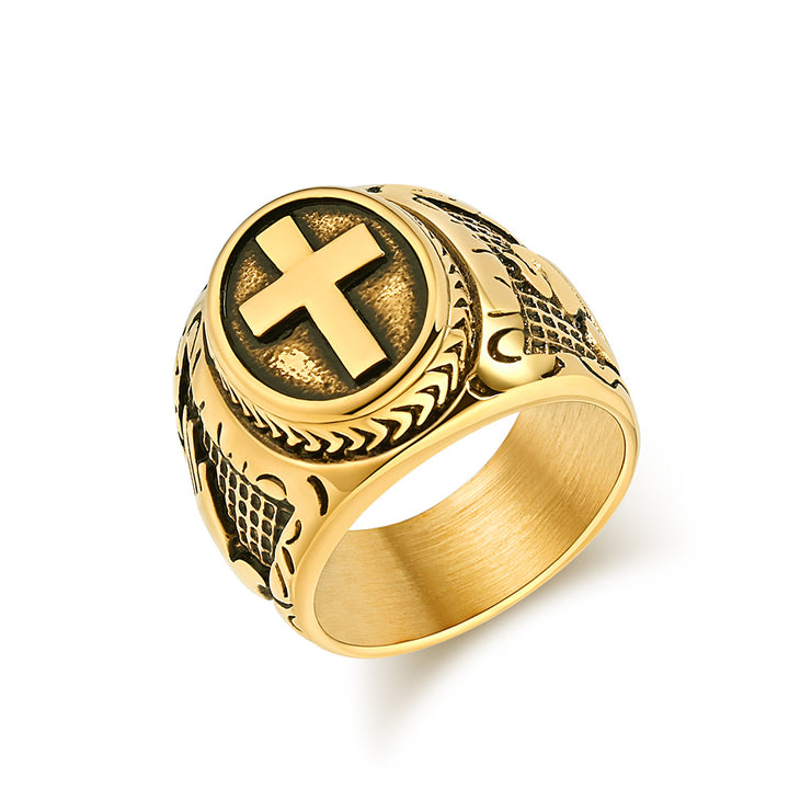 Vintage Cross Ring (Silver-Gold Two-Tone/Full Gold/Full Silver Version)
