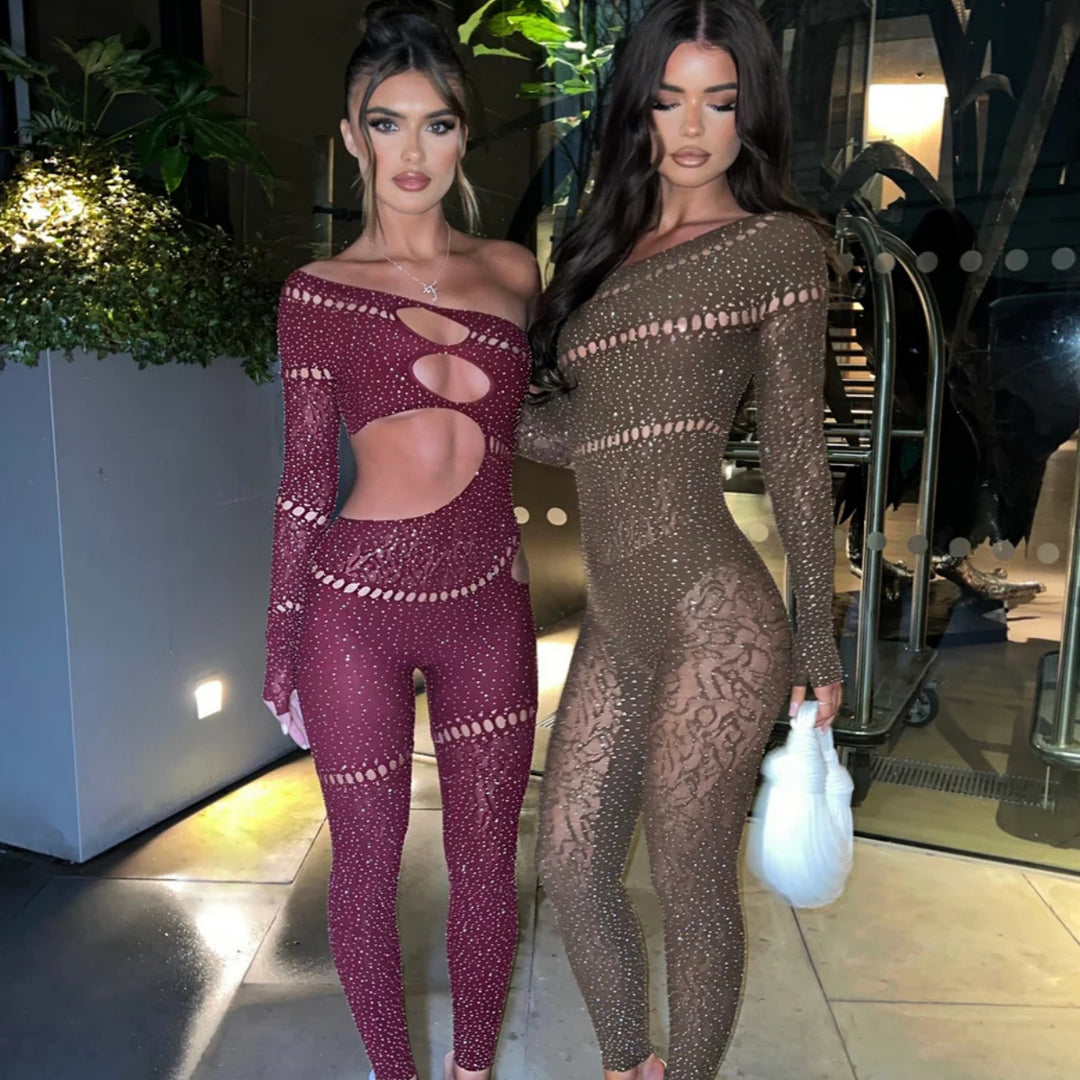 Galactic One-Shoulder Cutout Catsuit