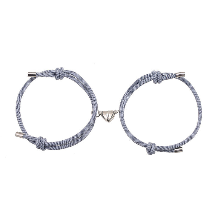 Multi-Color Heart Magnetic Couple Bracelet