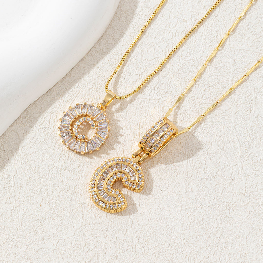 26 letter pendant necklace