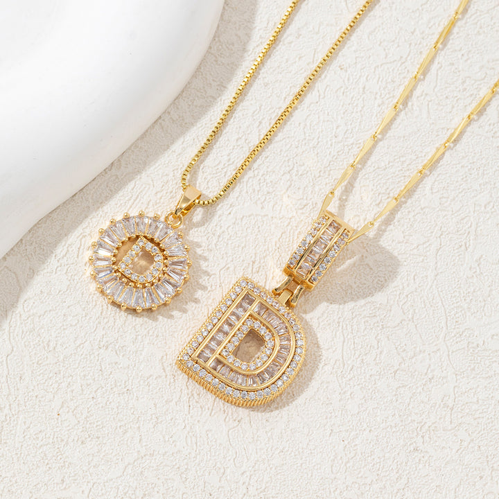 26 letter pendant necklace