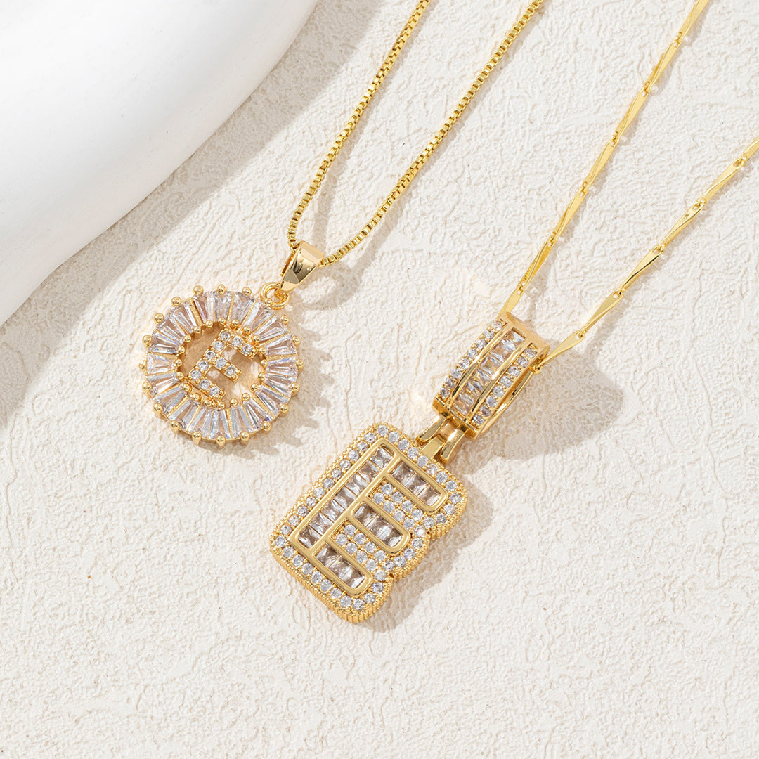 26 letter pendant necklace