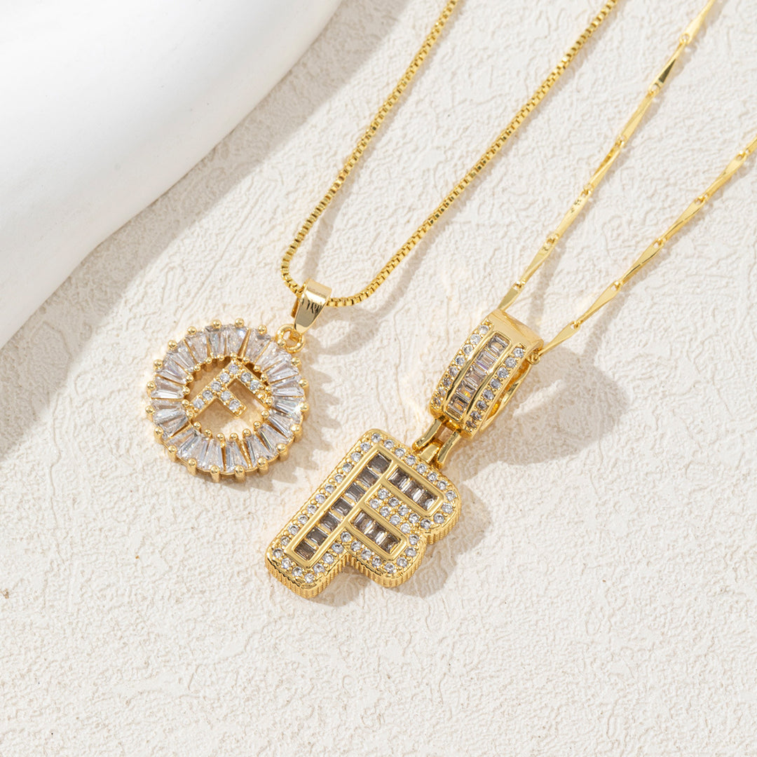 26 letter pendant necklace