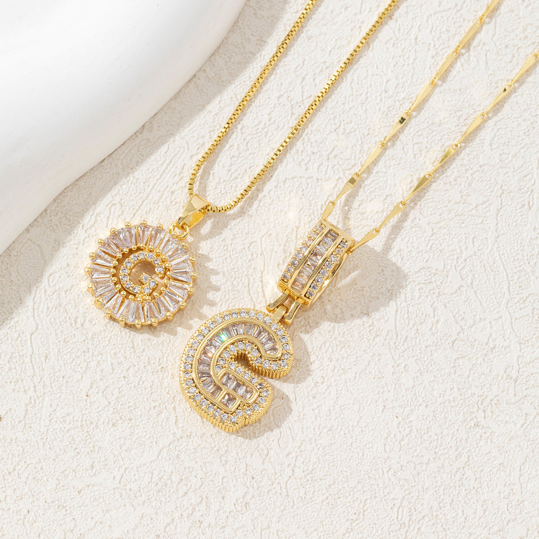 26 letter pendant necklace