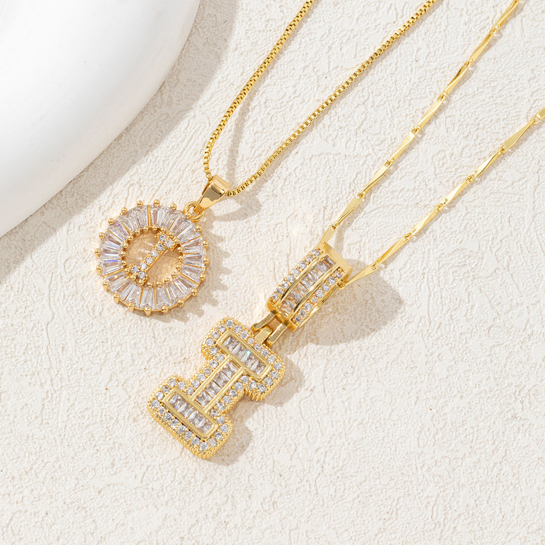 26 letter pendant necklace