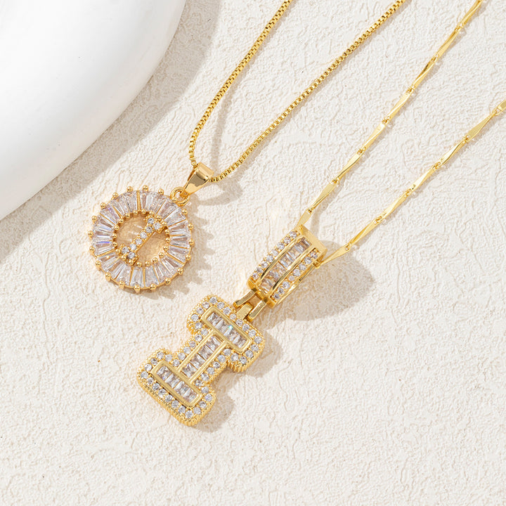 26 letter pendant necklace