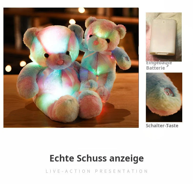 🧸 50% OFF NOW! 🌈 LED Teddy Bear Night Light – Color Changing, Soft Plush Toy & Perfect Soothing Gift 🎁✨