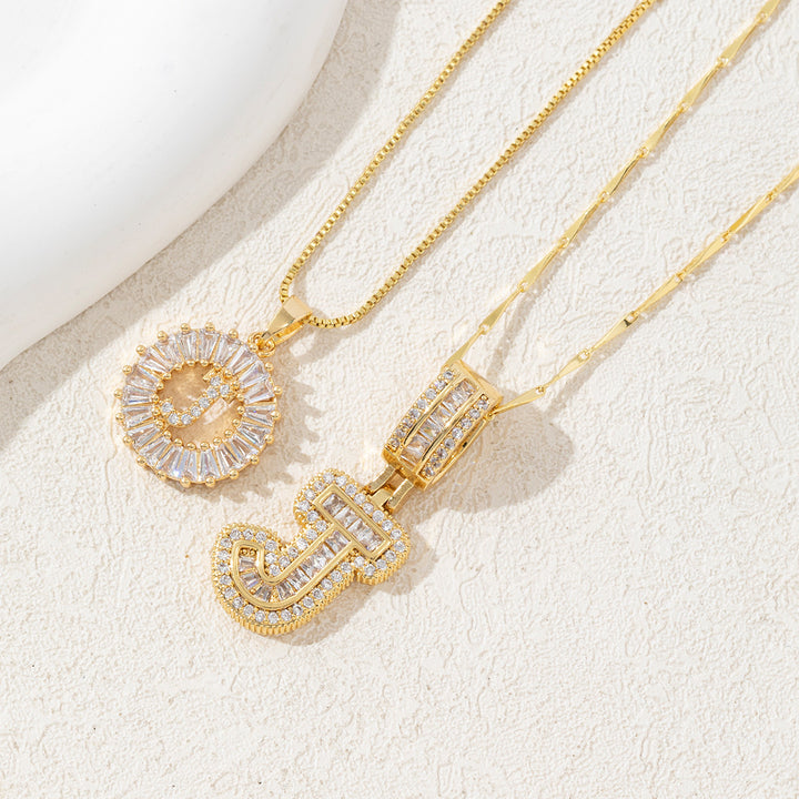 26 letter pendant necklace
