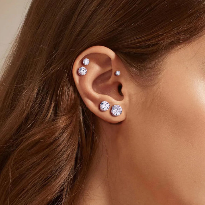 Classic Moissanite Earrings（2PCS）