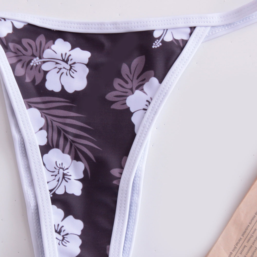 Floral Micro Triangle Bikini Set