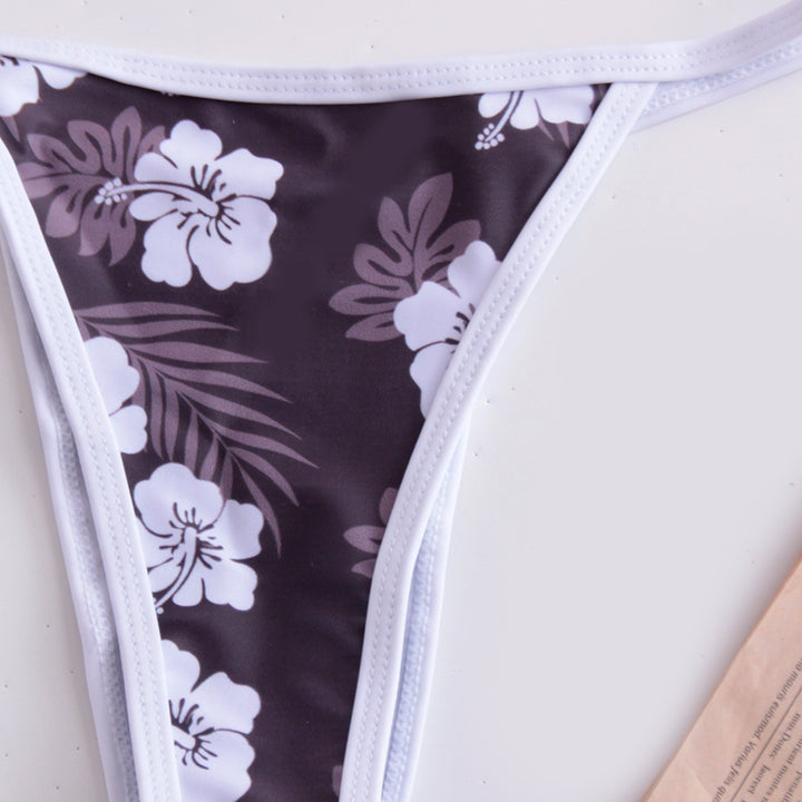 Floral Micro Triangle Bikini Set