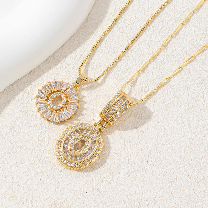 26 letter pendant necklace