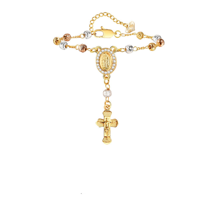 Virgin Mary Cross Religious Bracelet
