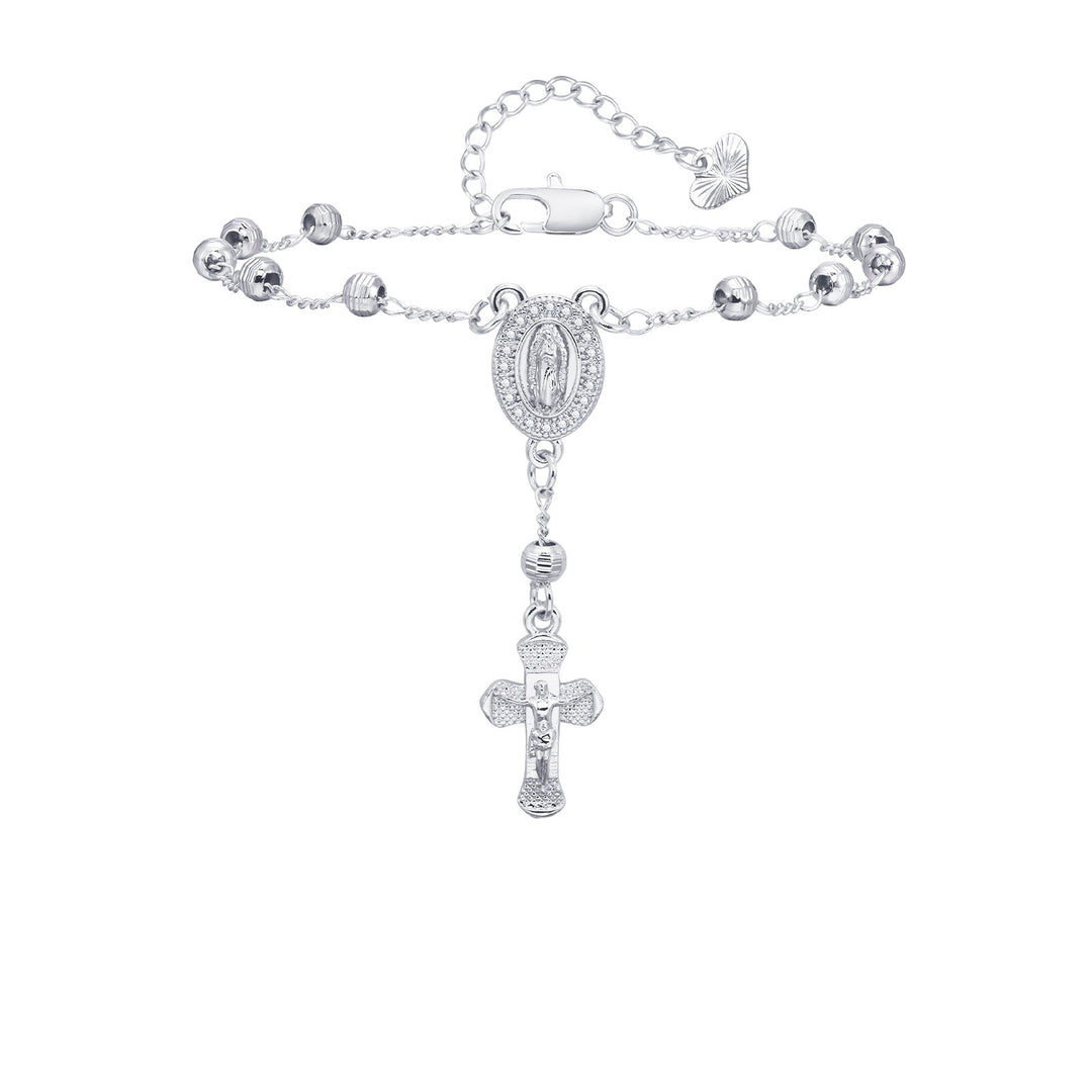 Virgin Mary Cross Religious Bracelet
