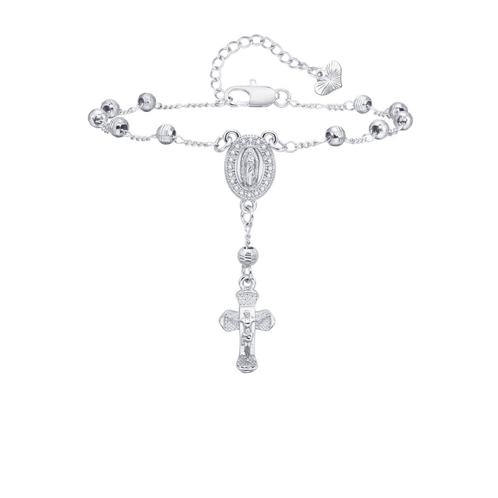 Virgin Mary Cross Religious Bracelet