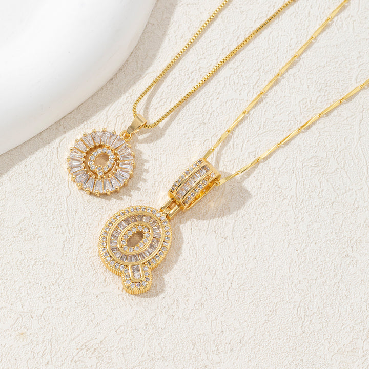 26 letter pendant necklace