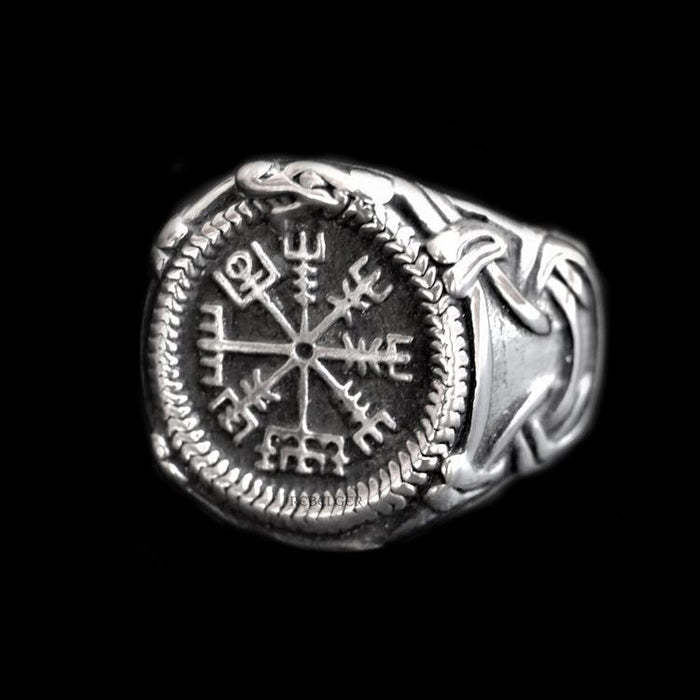 Vintage Viking Vegvisir Rune Ring