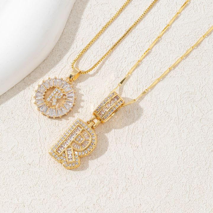 26 letter pendant necklace