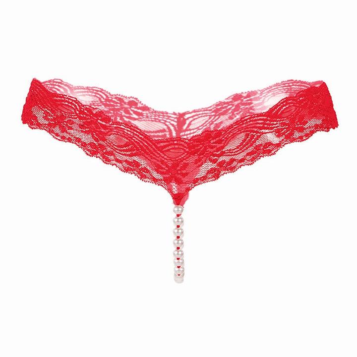 Sexy Pearl Lace Thong Panties