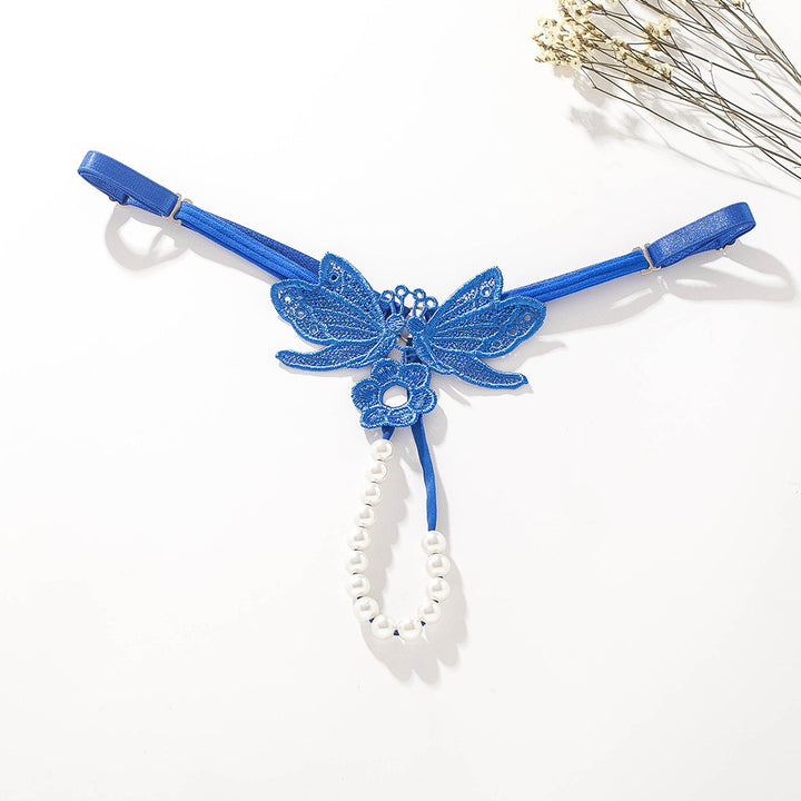 Butterfly Pearl Lace Thong